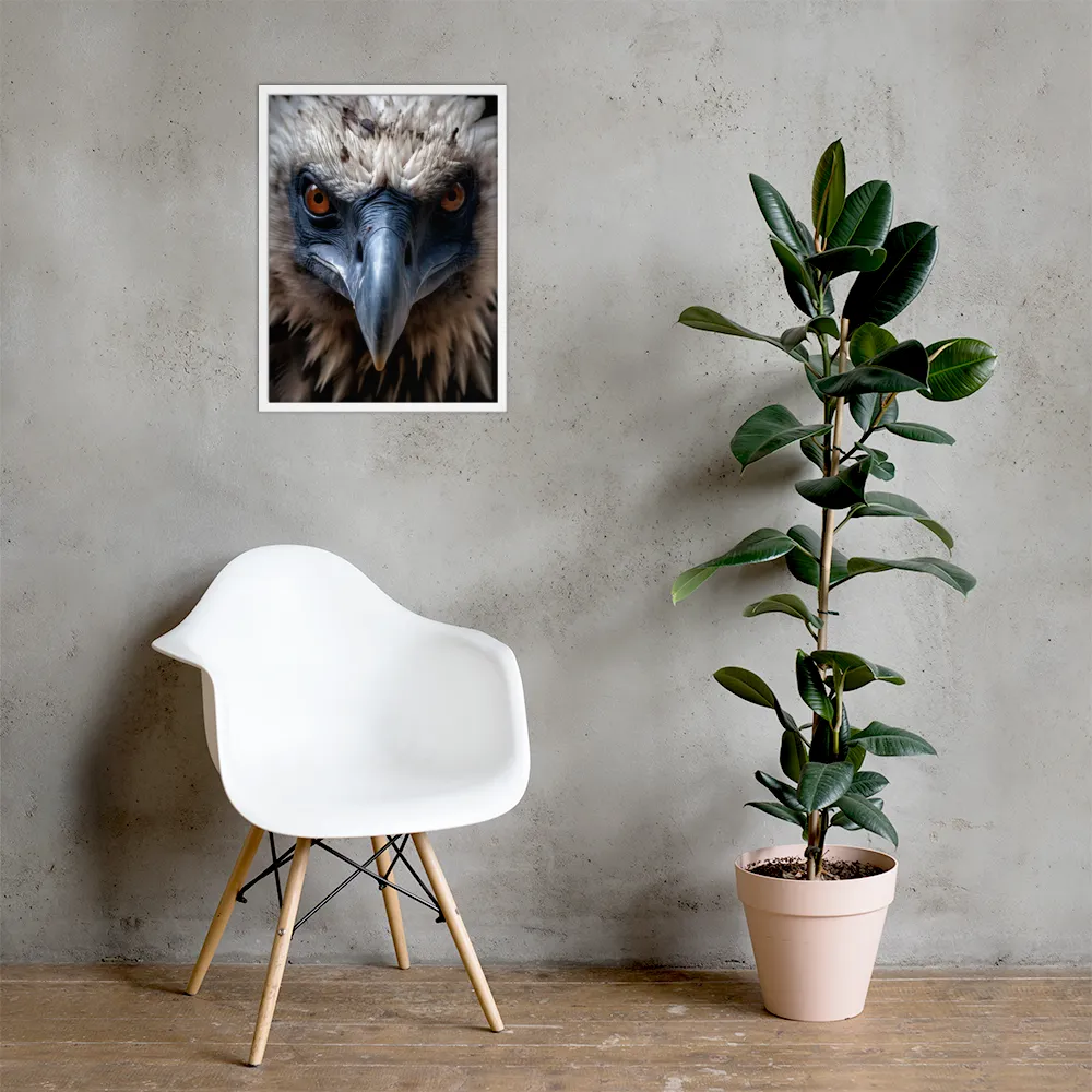 The Gaze of Strength | Poster with White Frame | 18″×24″