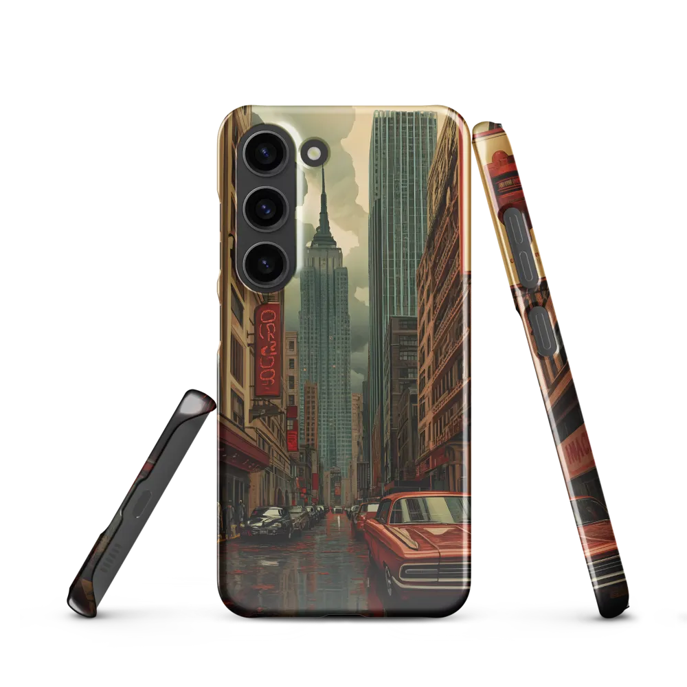Nostalgic Cityscape: Reflections of a Forgotten Era | Phone Case |  S23 | Snap Case | Glossy