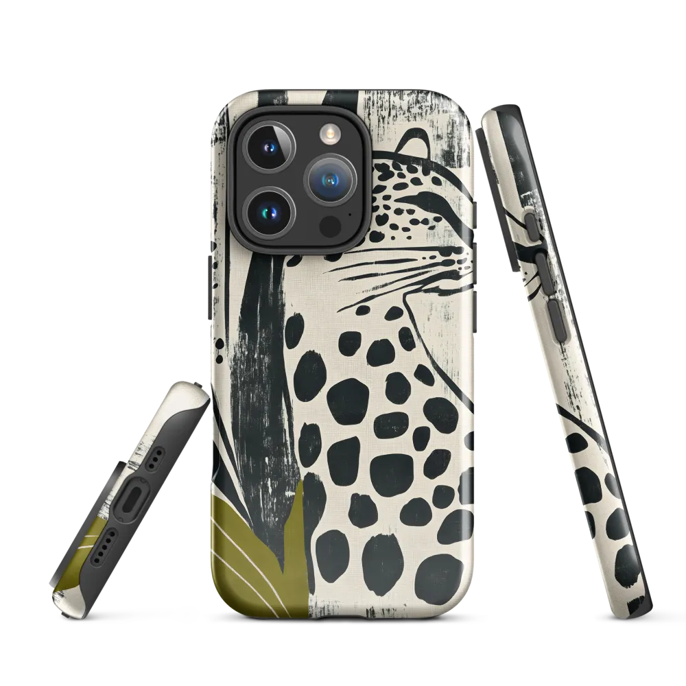 Leopard in Silhouette: A Modern Appeal | Phone Case |  16 Pro | Tough Case | Glossy