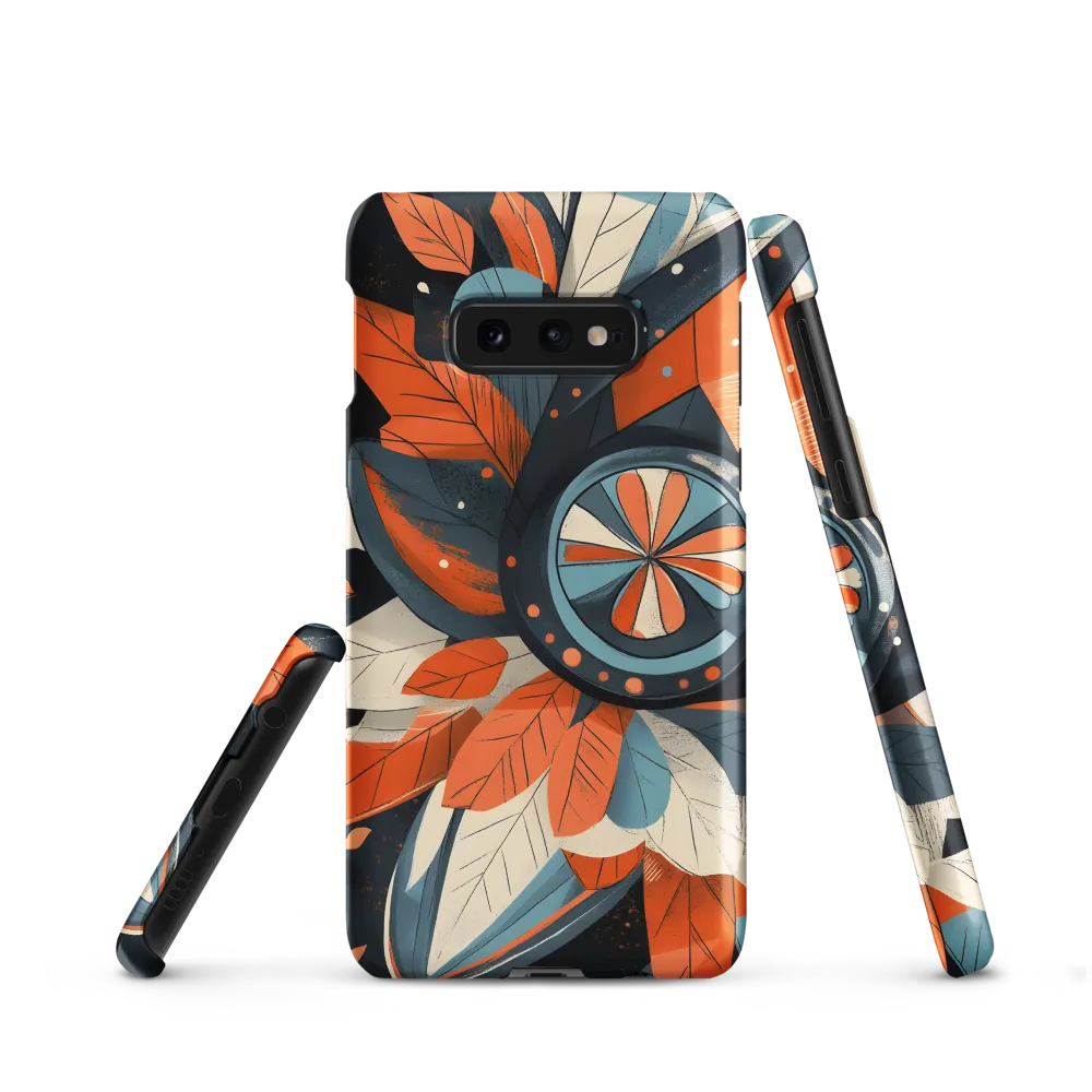 Floral Symphony in Orange and Teal