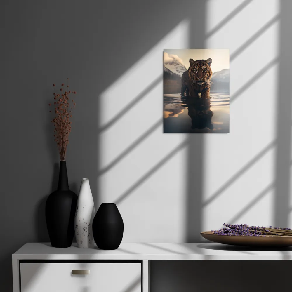 Majestic Reflection: The Tiger's Domain