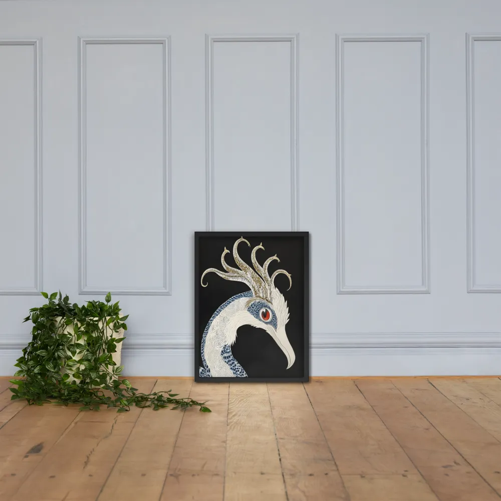 Elegance of the Majestic Peacock | Poster with Black Frame | 18″×24″