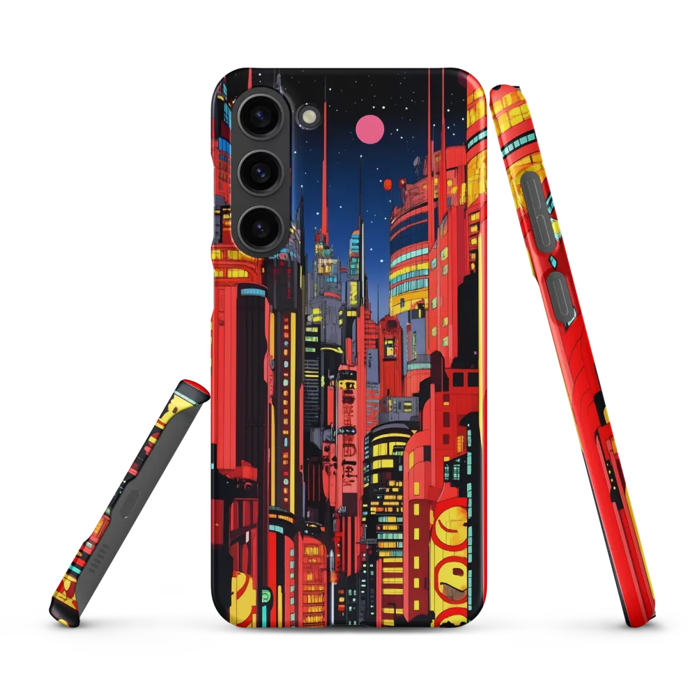 Neon Dreams: A Cyberpunk Cityscape | Phone Case |  S23 Plus | Snap Case | Matte