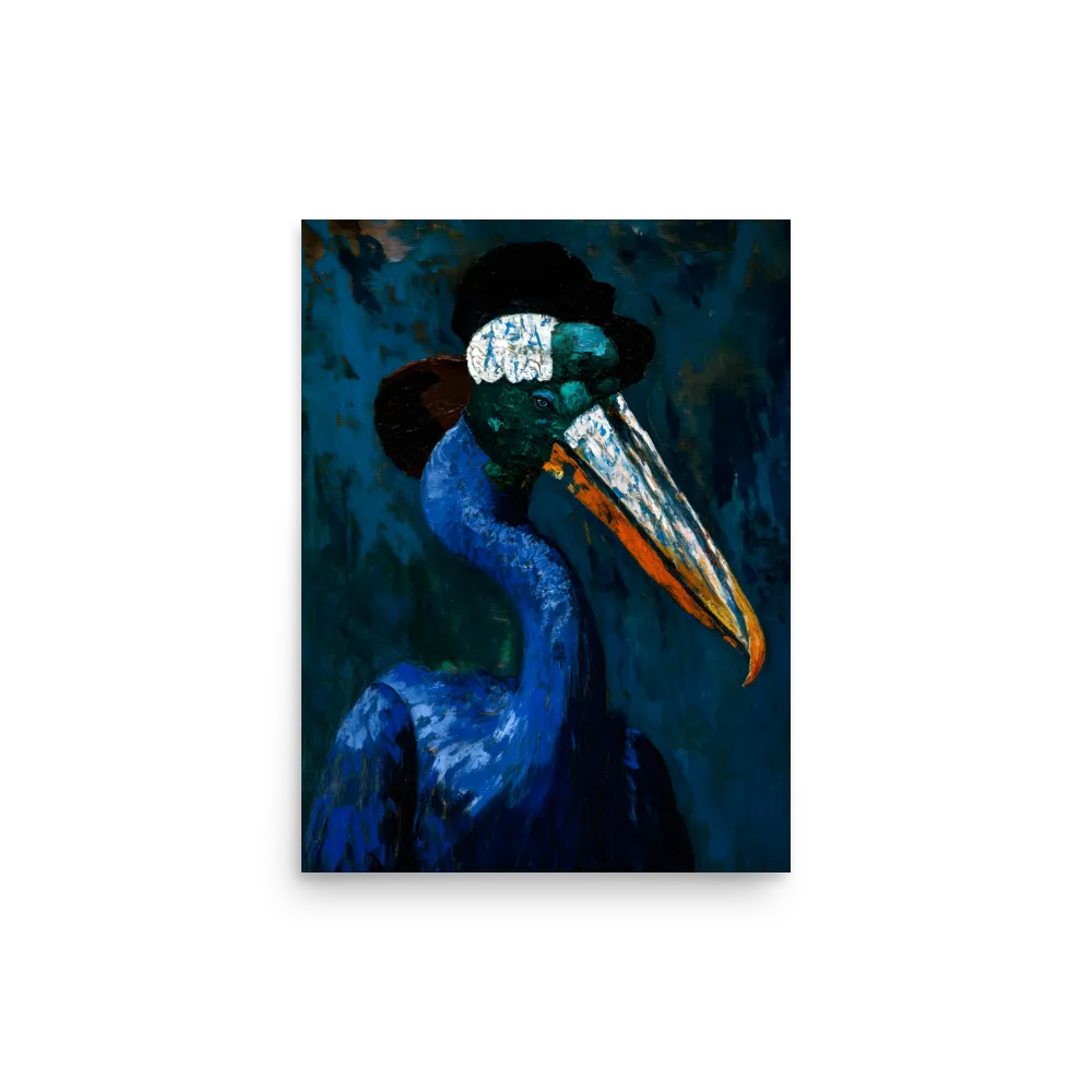 Majestic Absurdity: The Hat-Wearing Bird | Poster | 12″×16″