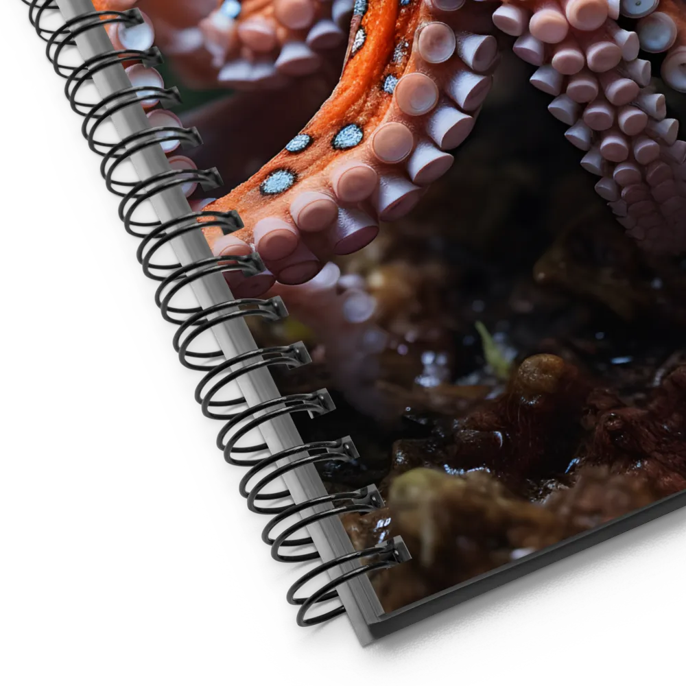 Curiosity of the Deep: The Orange Octopus | Spiral Notebook