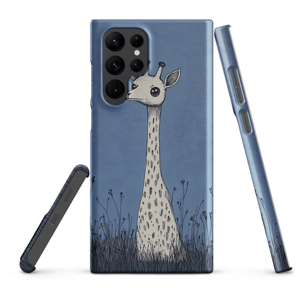 Whimsical Giraffe in Blue
