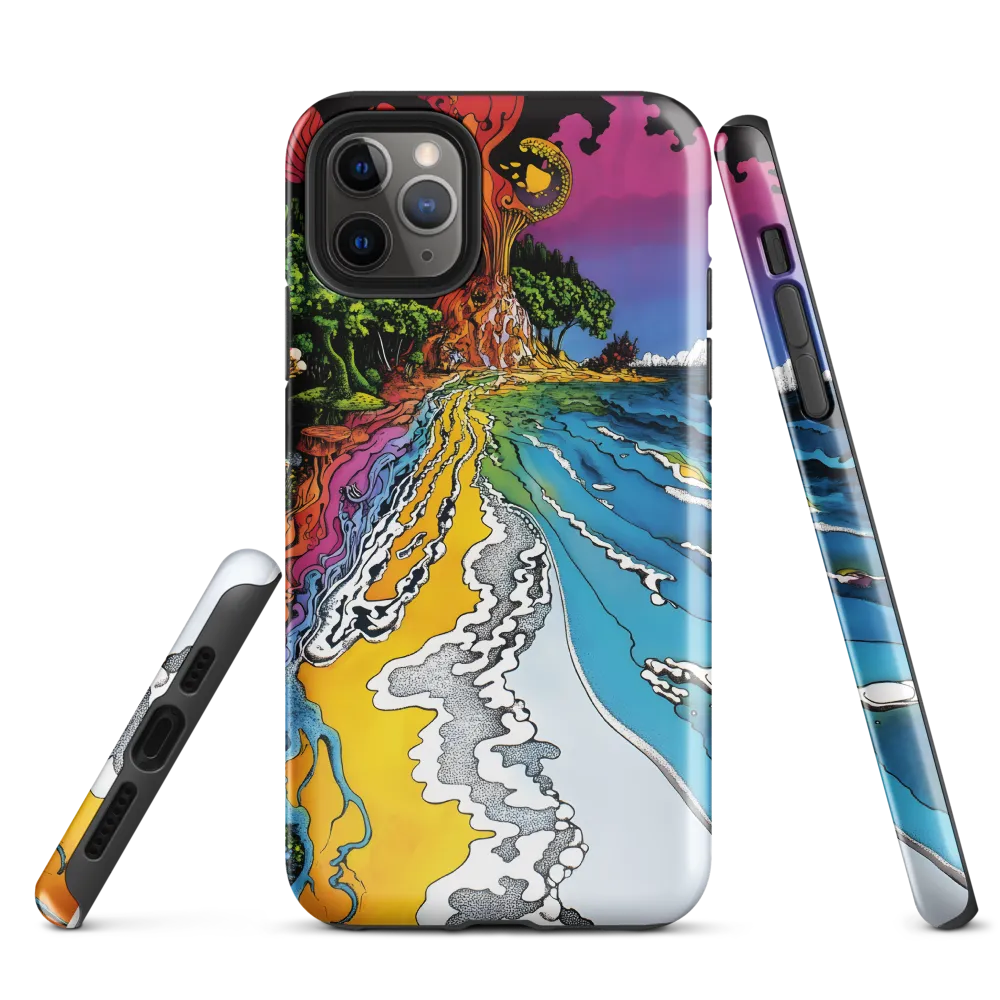 Ethereal Flow: A Psychedelic Landscape | Phone Case |  11 Pro Max | Tough Case | Glossy