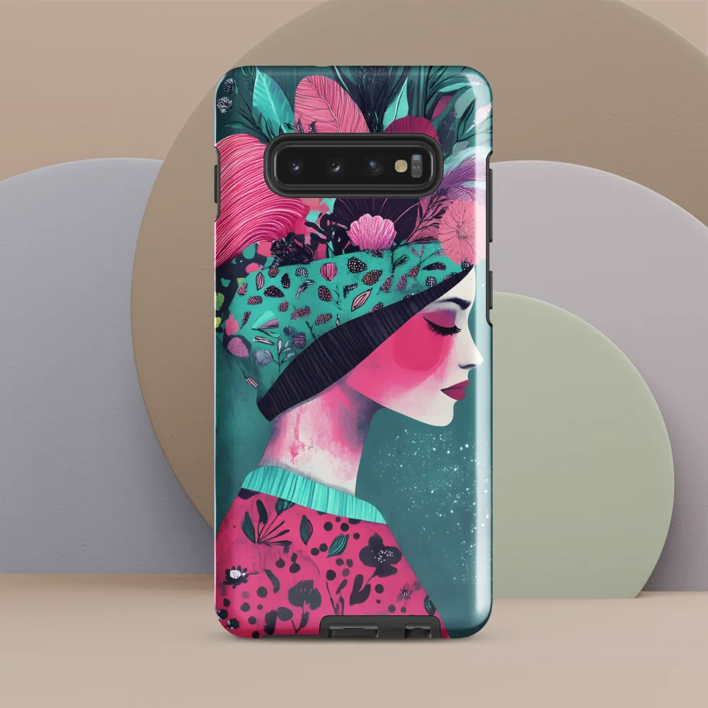 Whimsical Floral Portrait | Phone Case |  S10 Plus | Tough Case | Glossy