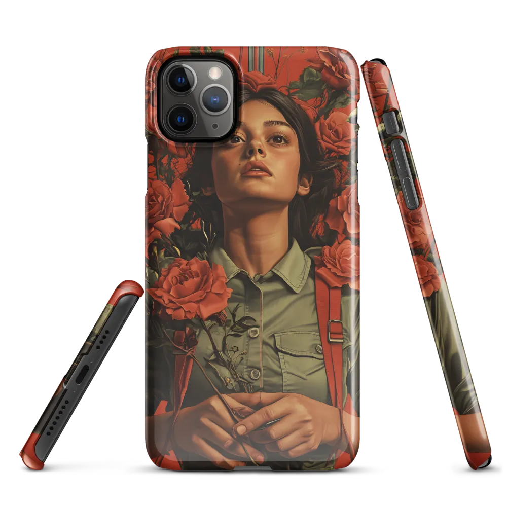 Harmony and Strength: A Portrait Among Roses | Phone Case |  11 Pro Max | Snap Case | Glossy