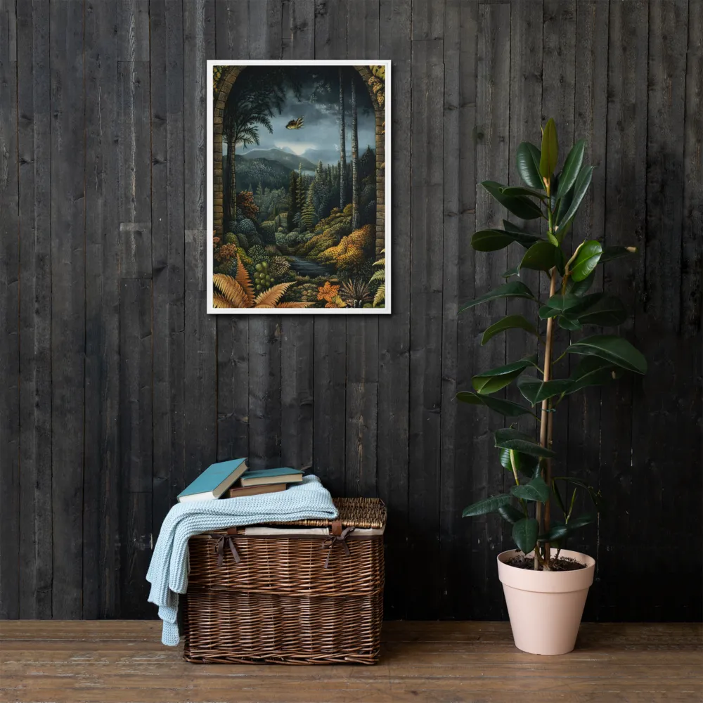 Whispers of the Enchanted Forest | Canvas with White Frame | 20″×28″