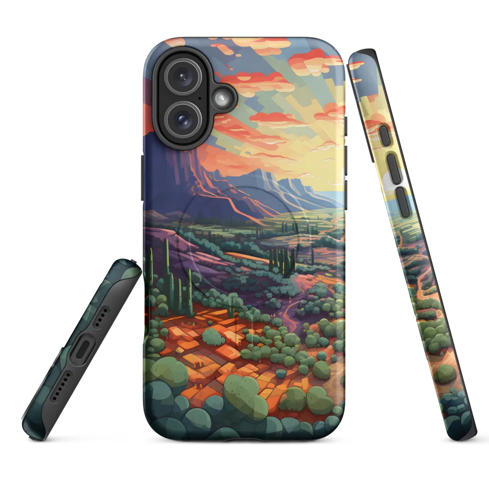 Desert Serenity at Dusk | Phone Case |  16 Plus | MagSafe® Tough Case | Matte