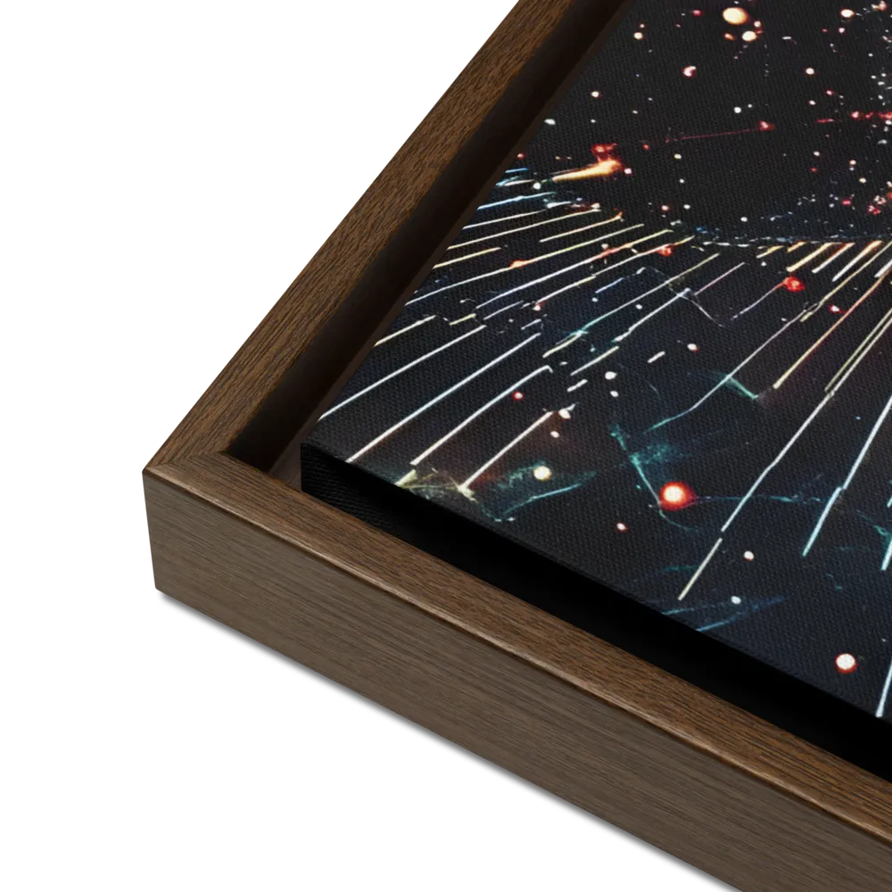 Ethereal Astronaut: A Journey Through the Cosmos | Canvas with Brown Frame | 18″×24″