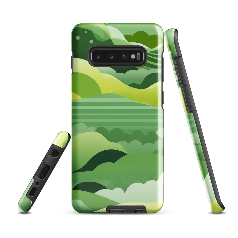 Tranquility in Green Waves | Phone Case |  S10 Plus | Tough Case | Glossy