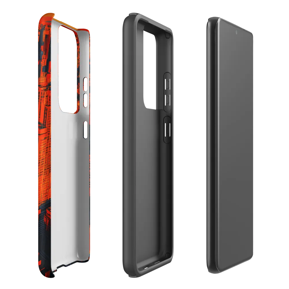 Urban Dawn: A Digital Ode to Skyscrapers | Phone Case |  S21 Ultra | Tough Case | Matte