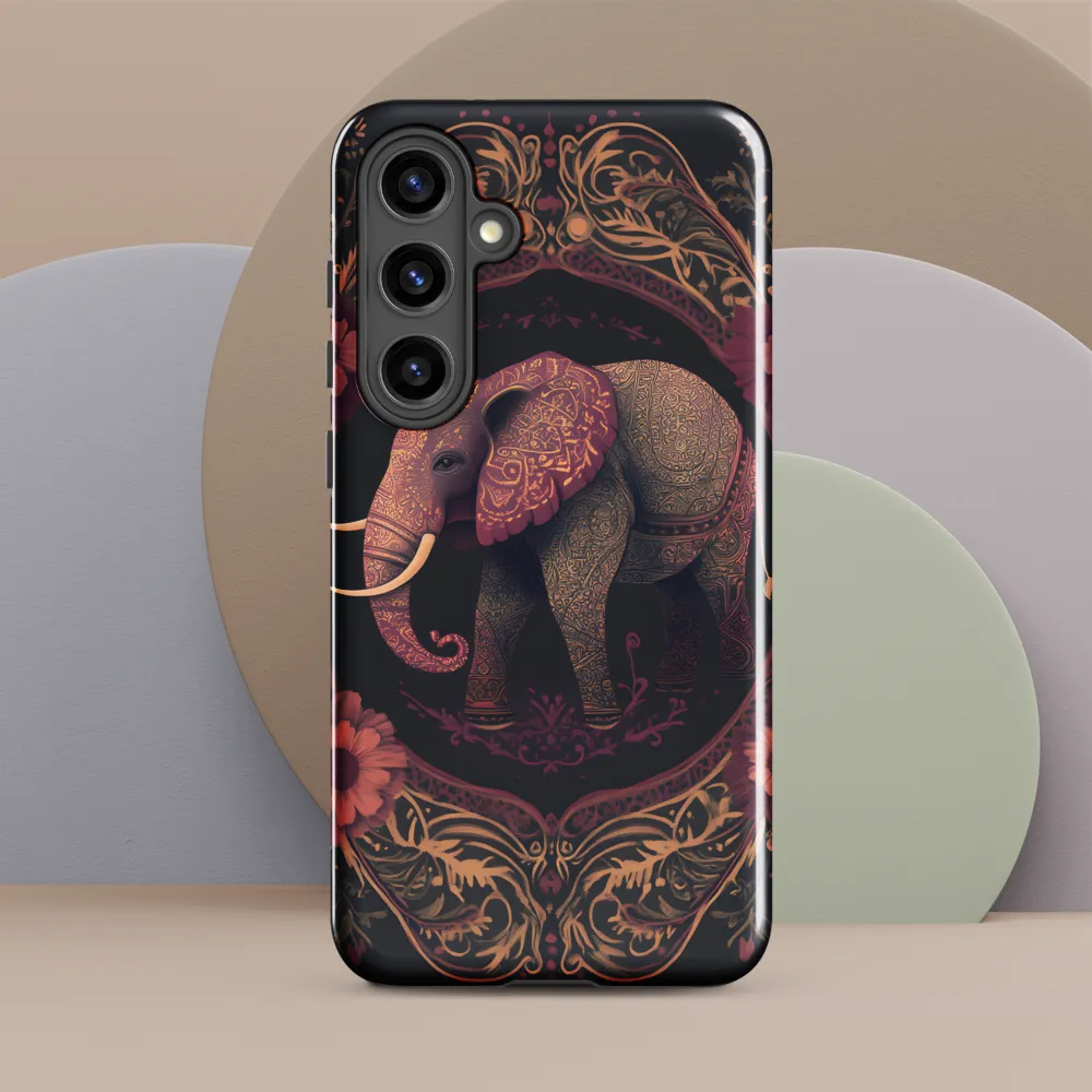 Regal Reverie: The Ornate Elephant | Phone Case |  S24 Plus | Tough Case | Glossy