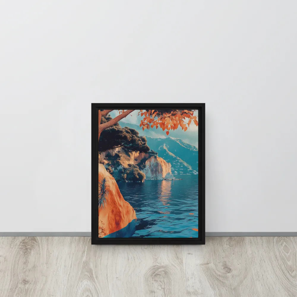 Elysian Waterscape | Canvas with Black Frame | 11″×14″