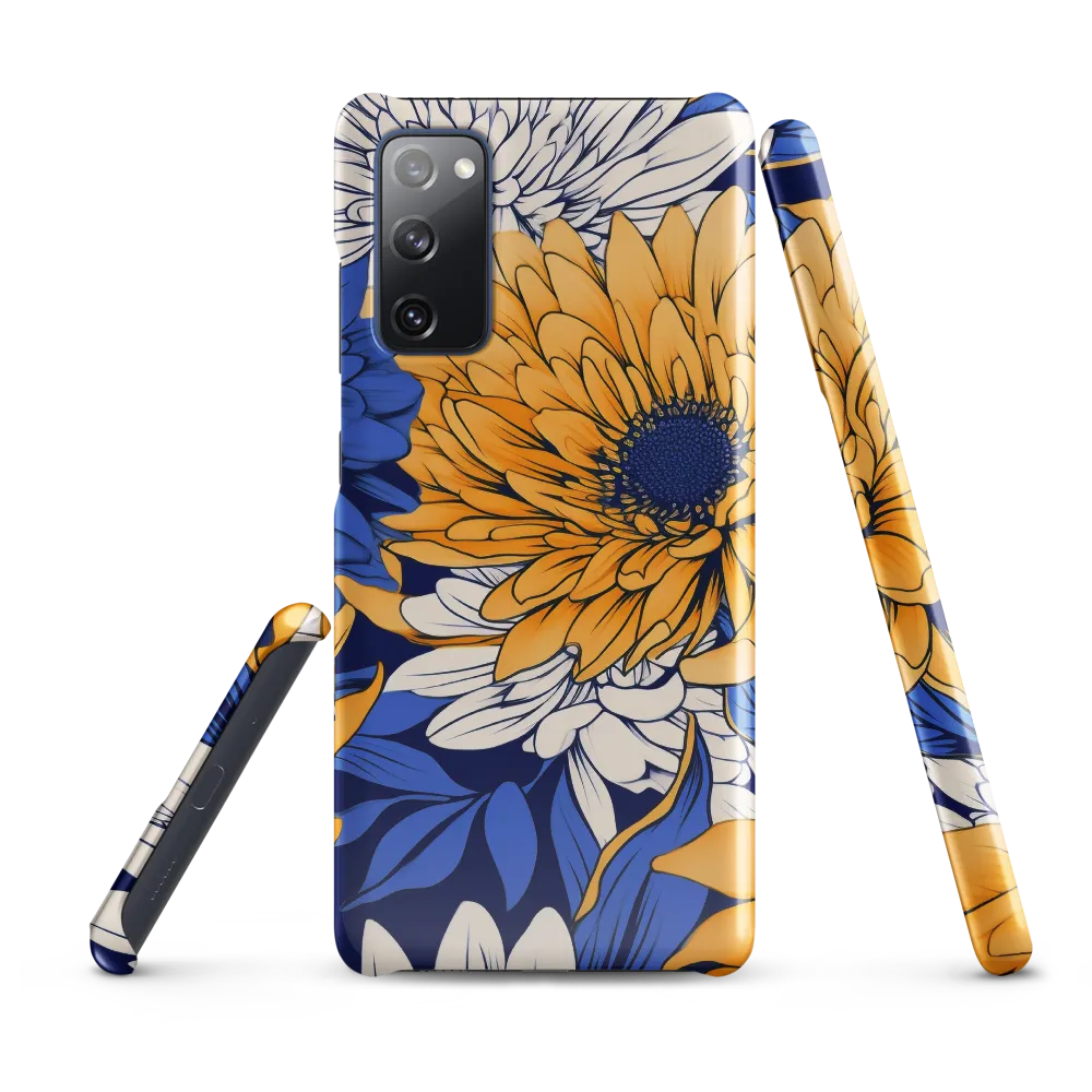 Floral Harmony in Blue and Yellow