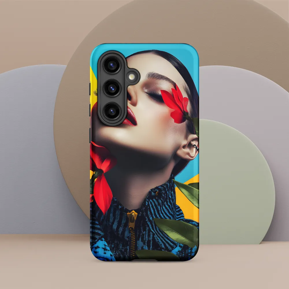 Floral Serenity: A Contemporary Portrait