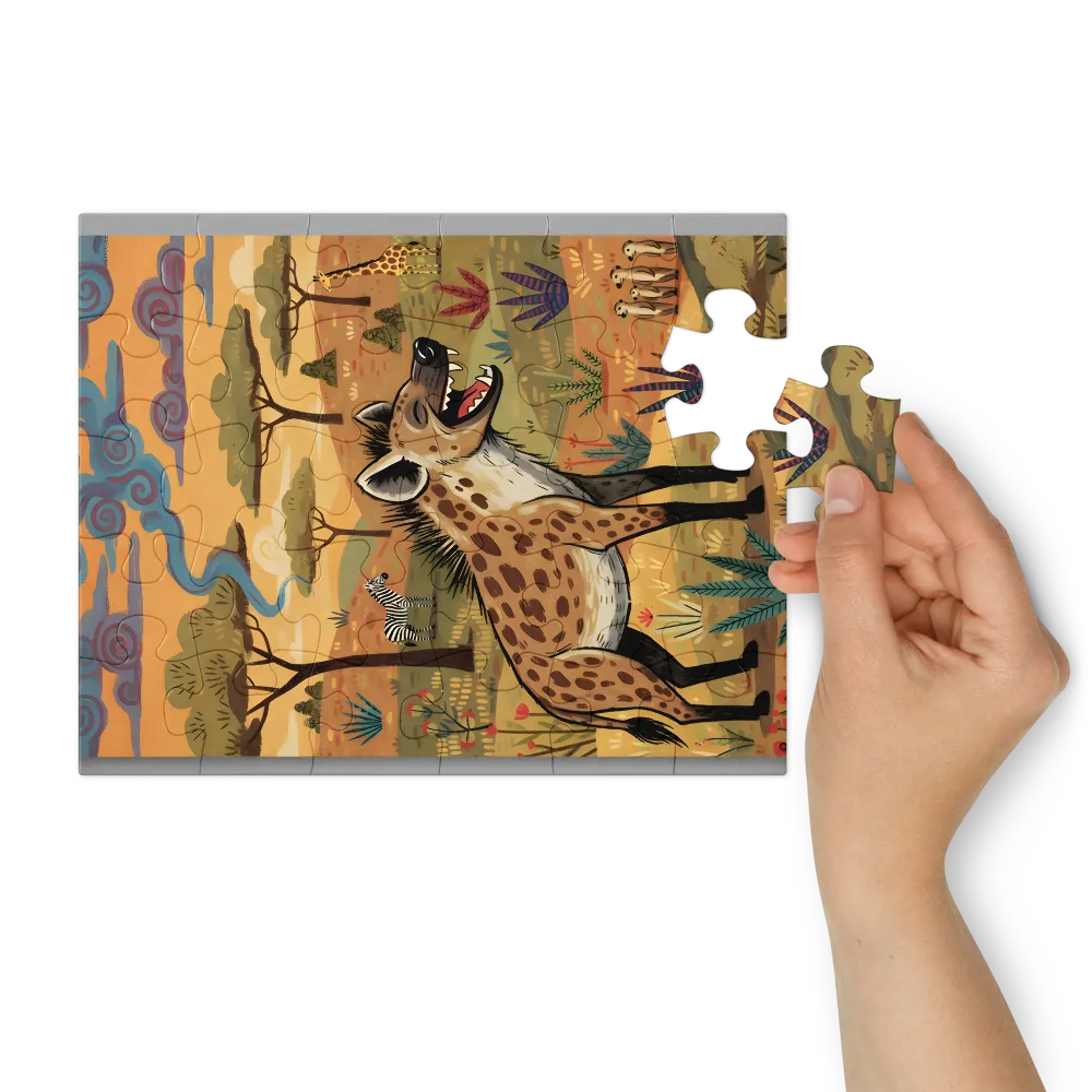 Savanna Laughter 
 Jigsaw Puzzle in Tin Box