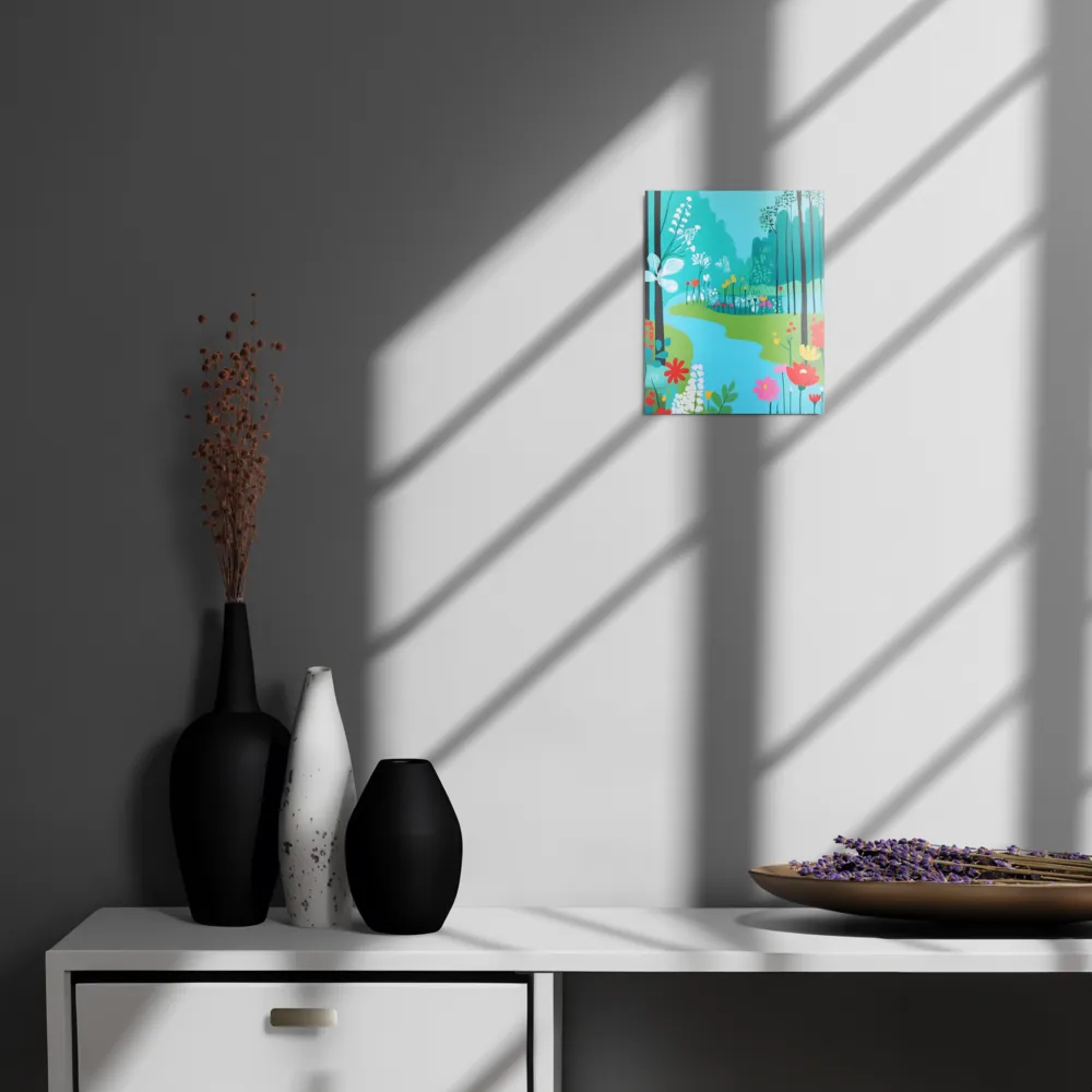 Whispers of Spring: A Colorful Retreat | Metal Print | 8″×10″