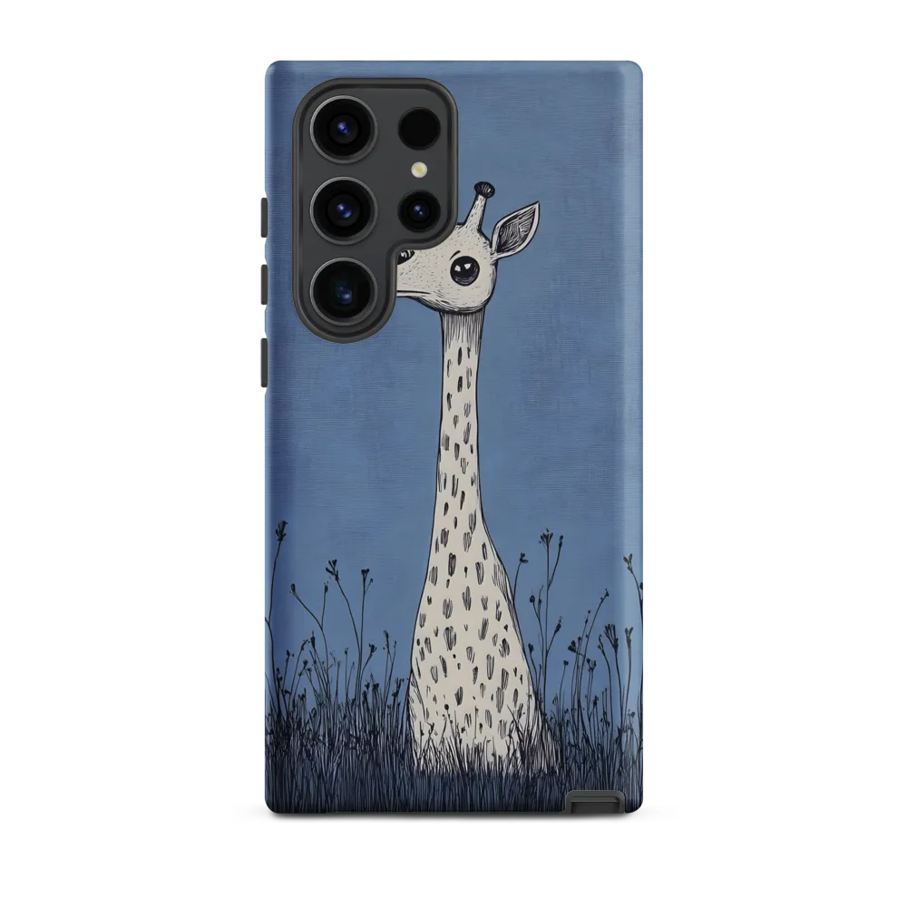 Whimsical Giraffe in Blue