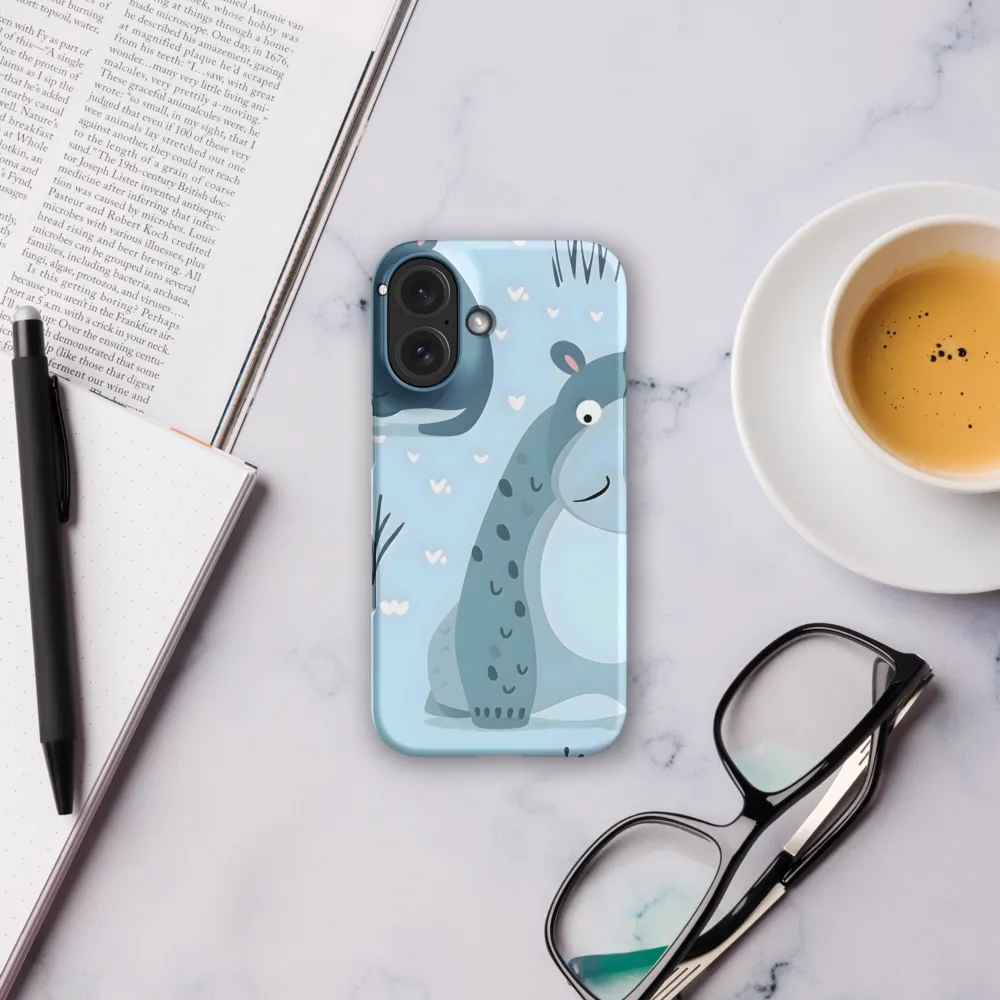 Whimsical Hippo Delight | Phone Case |  16 | Snap Case | Matte