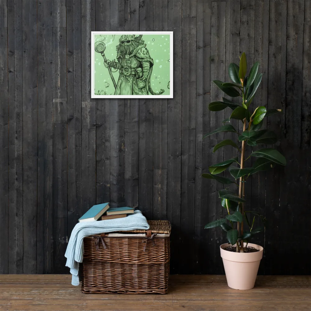 The Enigmatic Wizard | Canvas with White Frame | 16″×20″