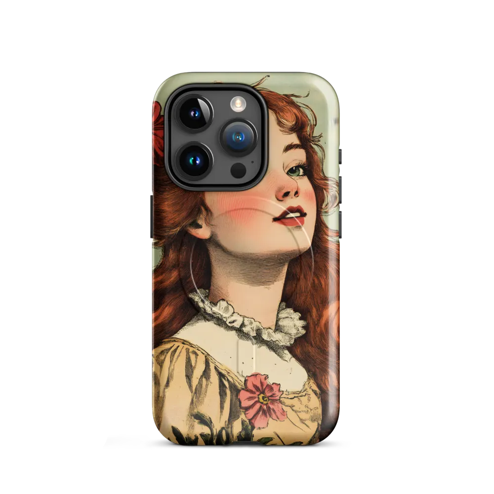 Whimsical Portrait of a Flower-Adorned Girl
