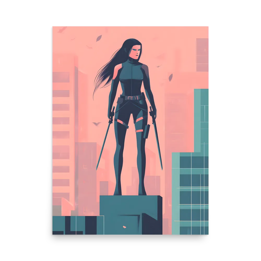 Urban Sentinel: A Warrior's Stand | Poster | 18″×24″