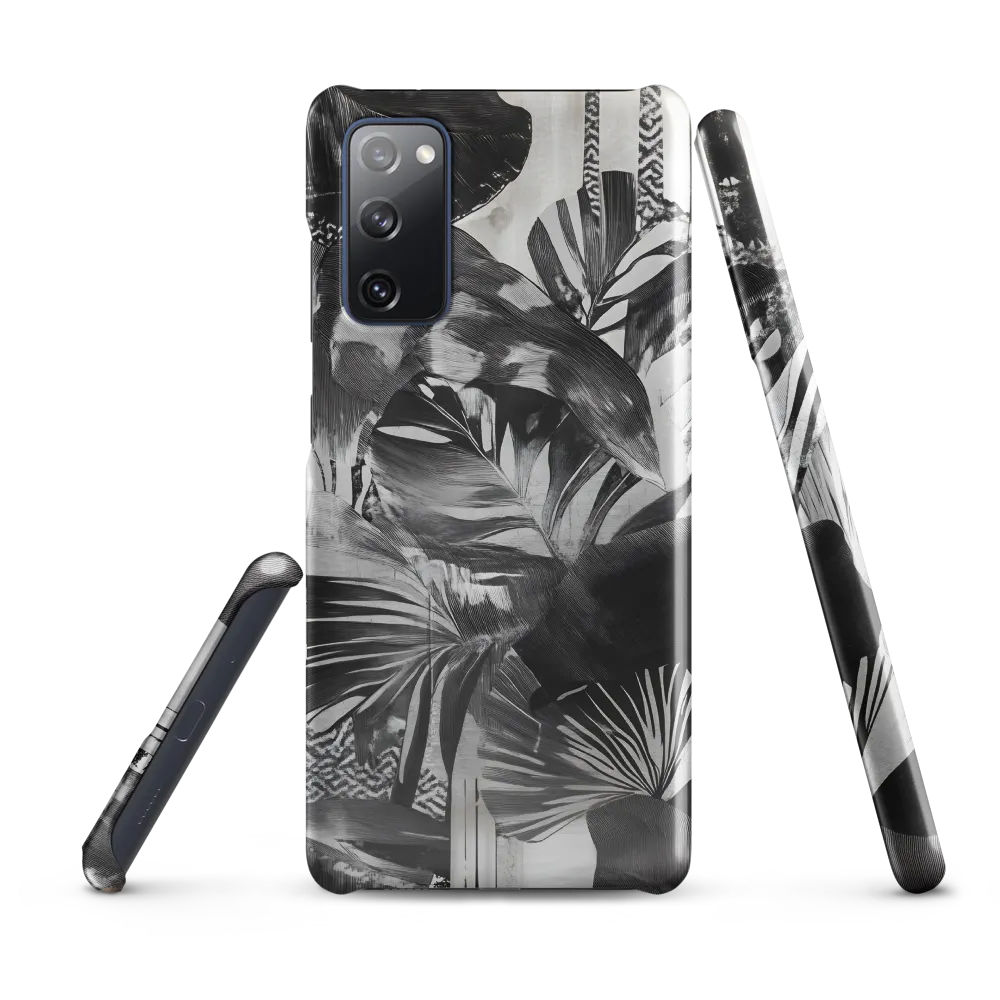 Monochrome Serenity in Tropical Foliage