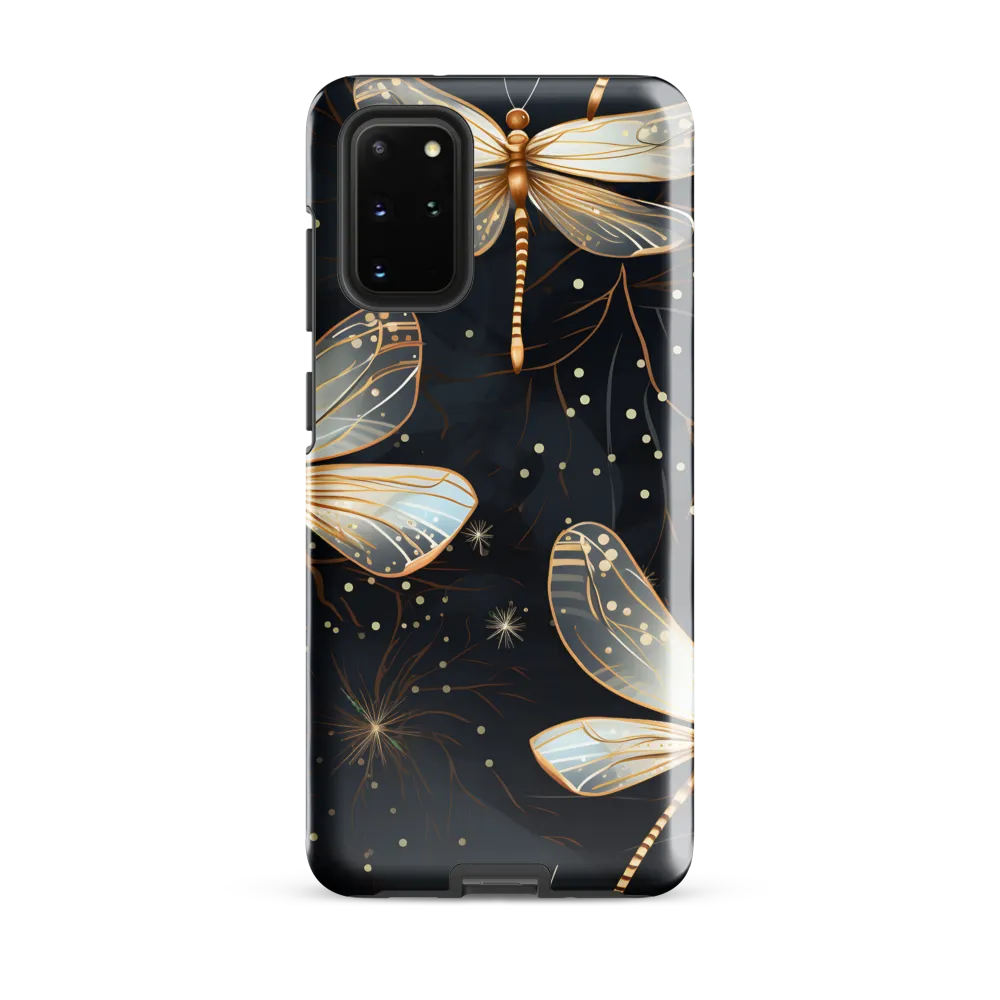 Ethereal Dance: Dragonflies in a Midnight Garden