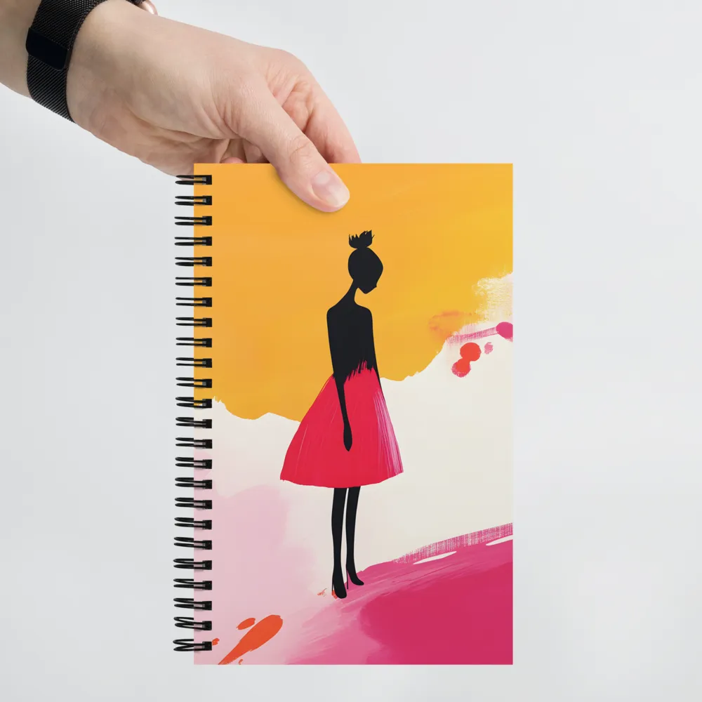 Silhouette Elegance | Spiral Notebook