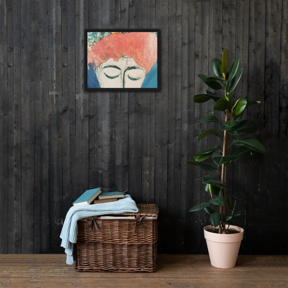 Serenity in Bloom | Canvas with Black Frame | 16″×20″