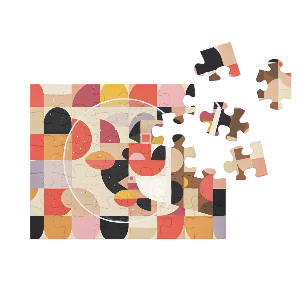 Geometric Snow Globe 
 Jigsaw Puzzle in Tin Box