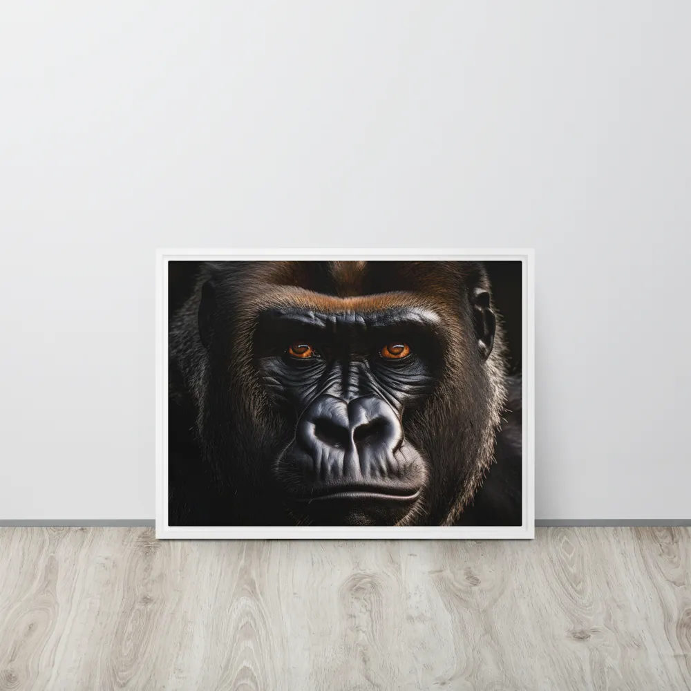 Majestic Gaze | Canvas with White Frame | 18″×24″