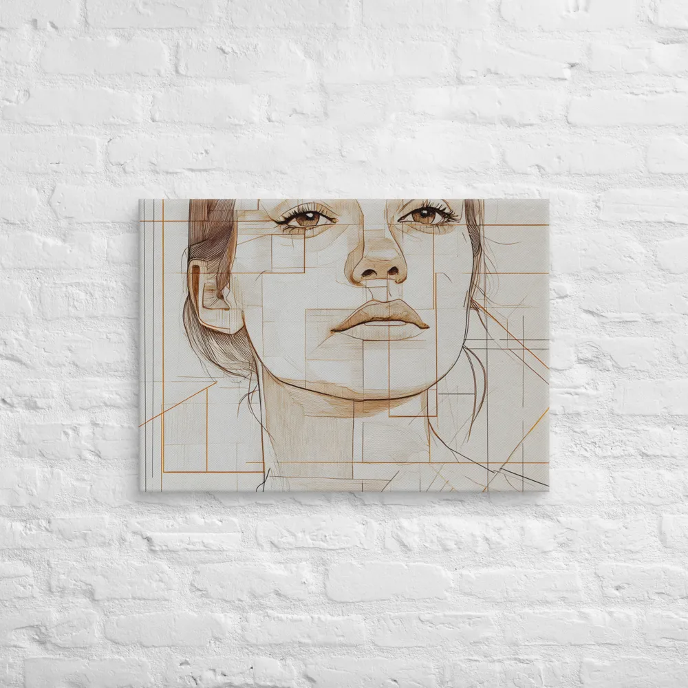 Geometric Serenity: A Minimalist Portrait
