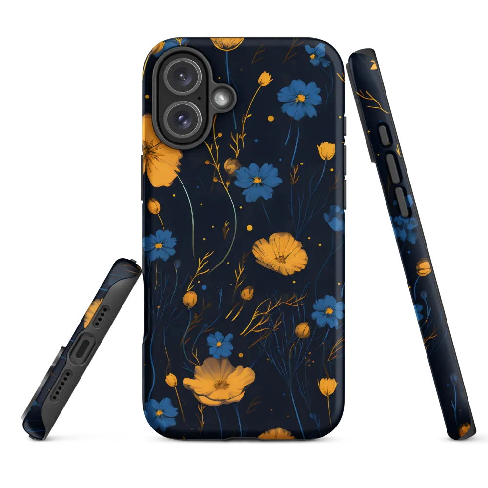 Nocturnal Blossoms | Phone Case |  16 Plus | Tough Case | Matte
