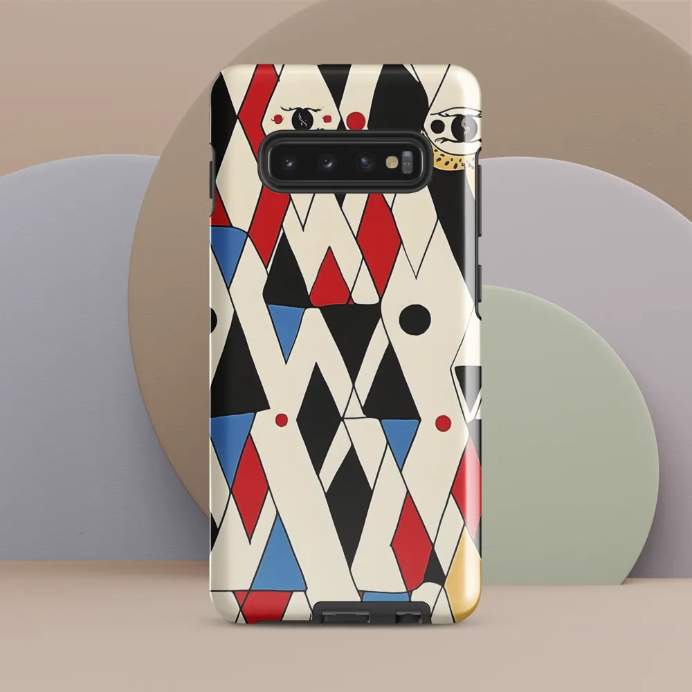 Dynamic Geometric Symphony | Phone Case |  S10 Plus | Tough Case | Glossy