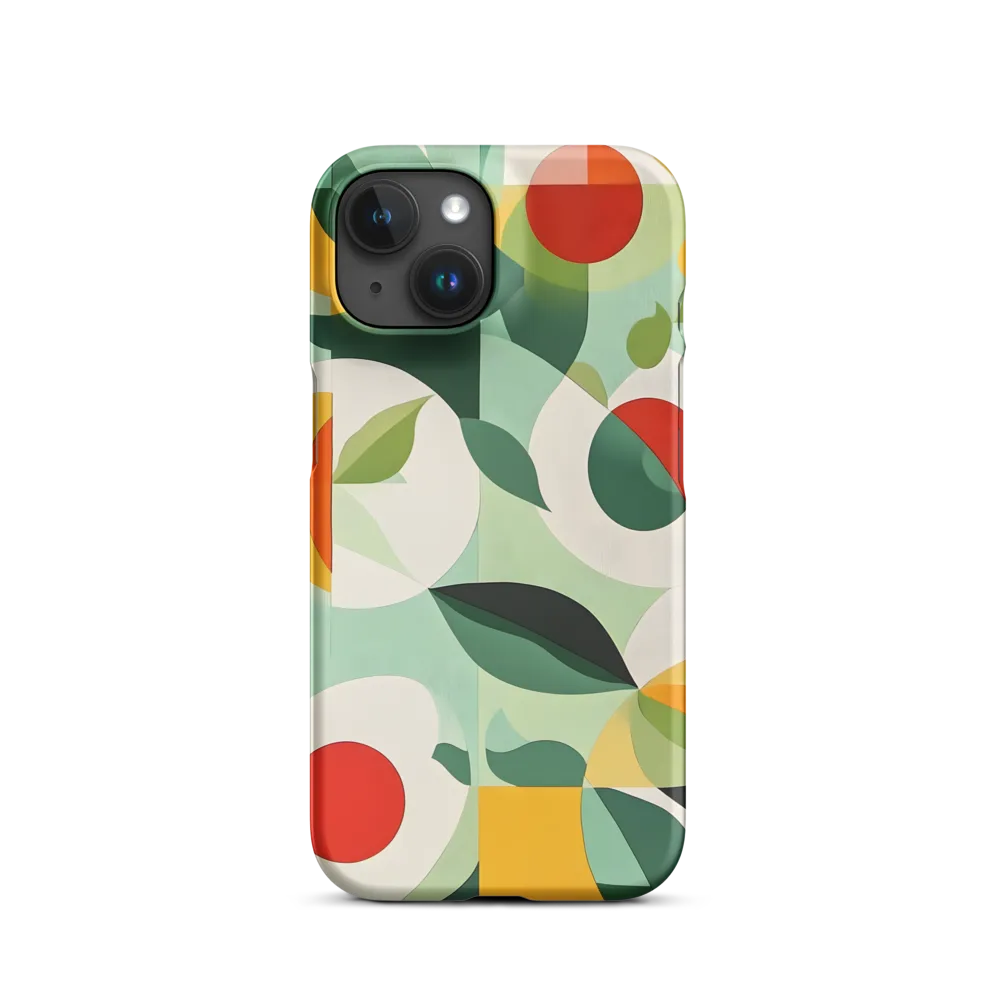 Harmony in Shapes: A Playful Abstract Design | Phone Case |  15 | Snap Case | Matte