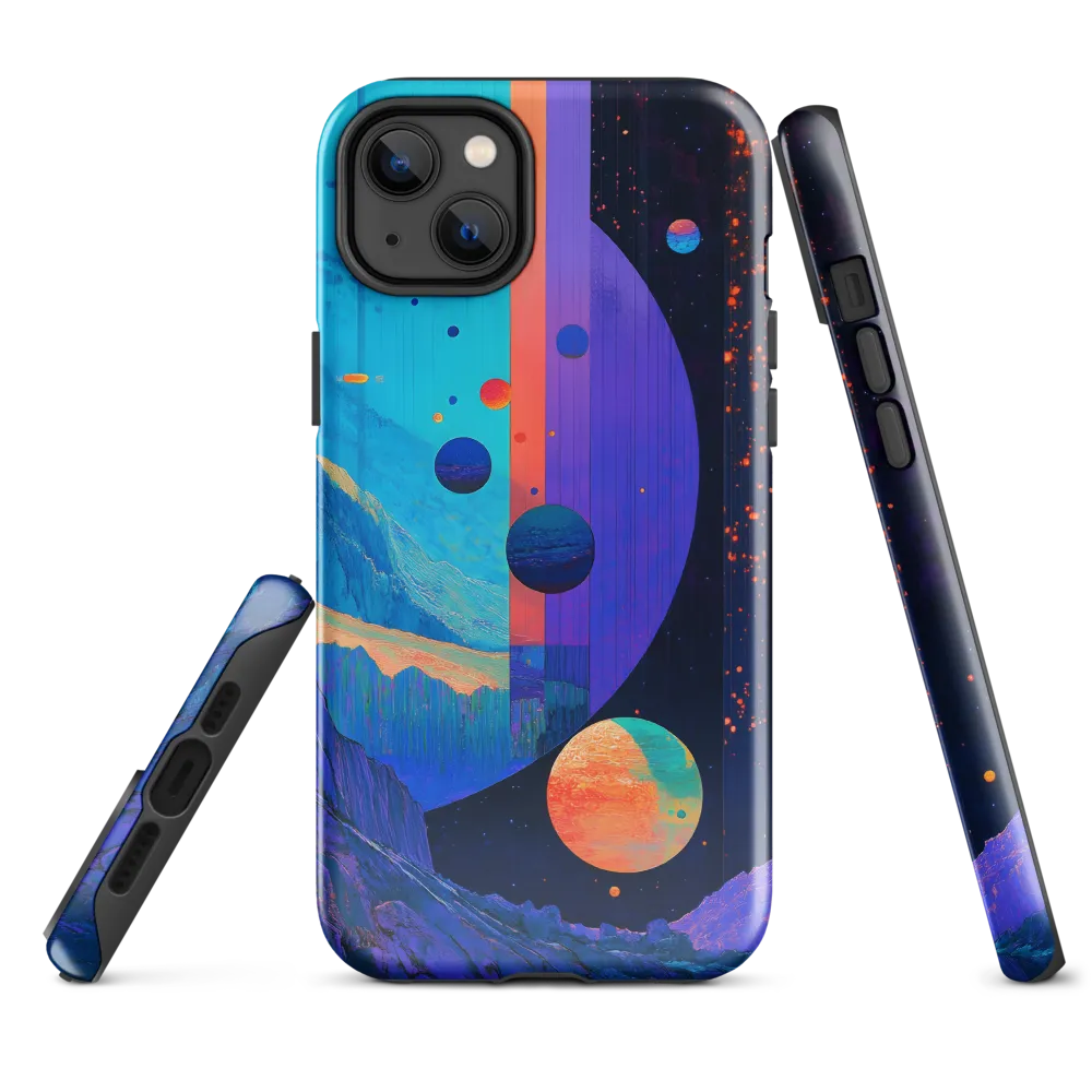 Celestial Harmony: A Surreal Exploration of Space | Phone Case |  14 Plus | Tough Case | Glossy