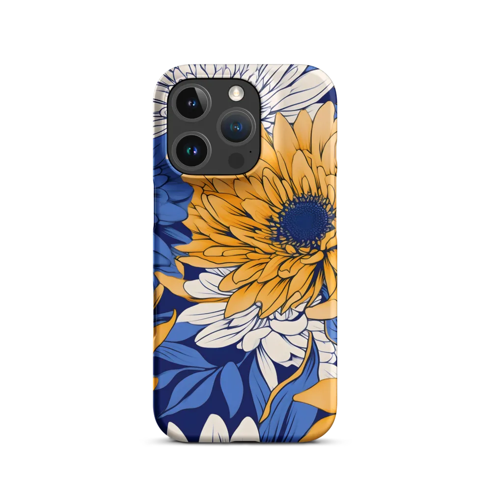 Floral Harmony in Blue and Yellow