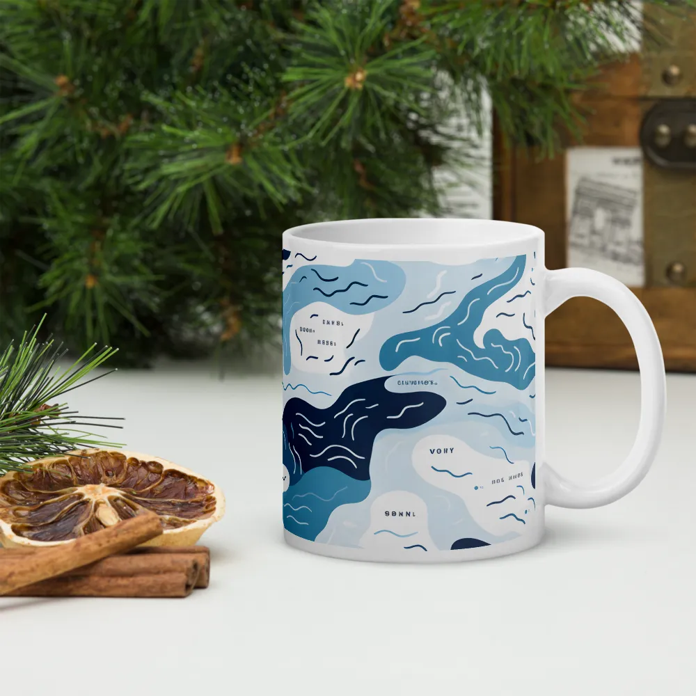 Flowing Waters: An Abstract Journey | Mugs | Multiple Sizes & Colors