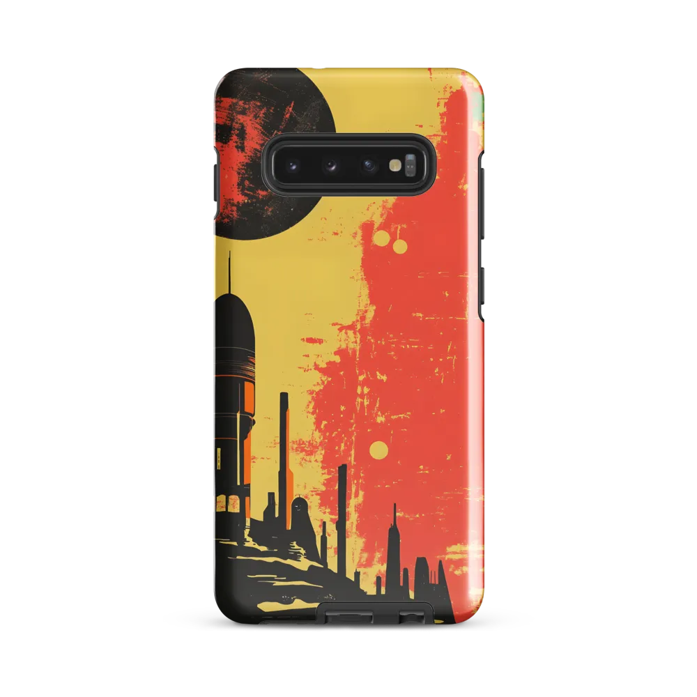 Journey to the Stars: A Retro-Futuristic Landscape | Phone Case |  S10 Plus | Tough Case | Glossy