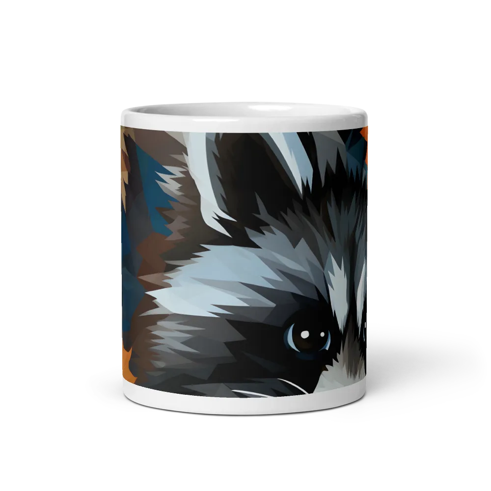 Whispers of Autumn: The Raccoon's Gaze | Mug with White inside | 11 oz