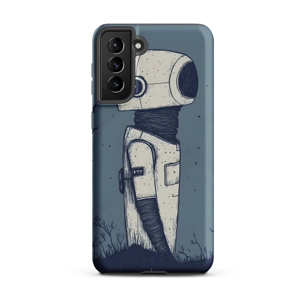 Contemplative Robot in a Barren Landscape | Phone Case |  S21 Plus | Tough Case | Matte