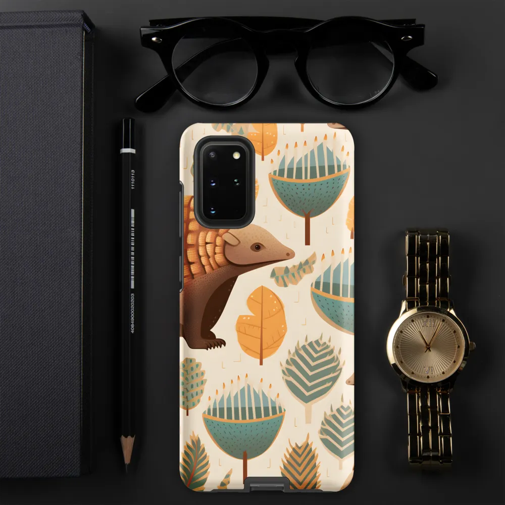 Pangolins in a Whimsical Habitat