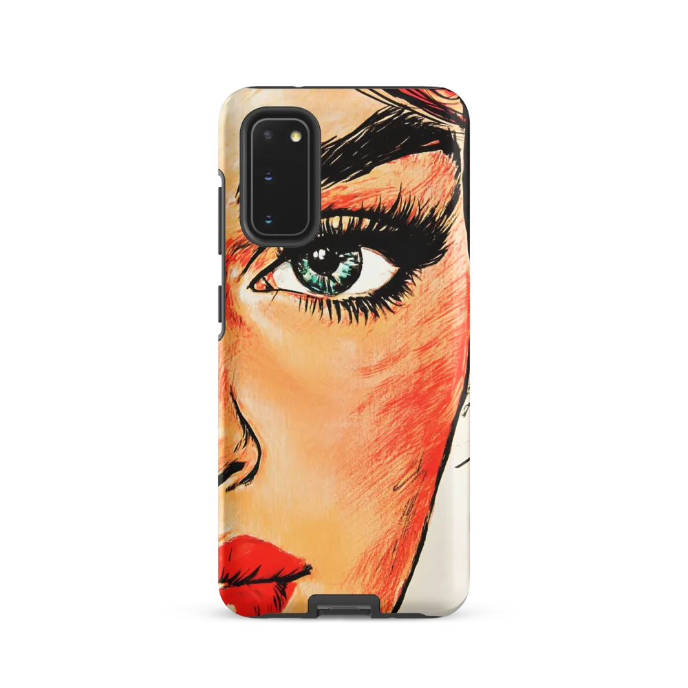 Turquoise Eye, Red Lip — Pop-Illustration Close-Up