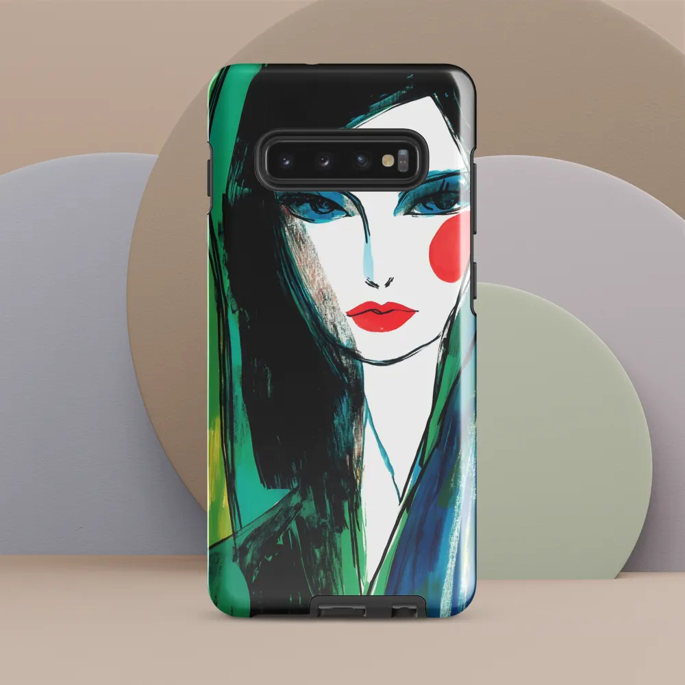 The Enigmatic Gaze | Phone Case |  S10 Plus | Tough Case | Glossy