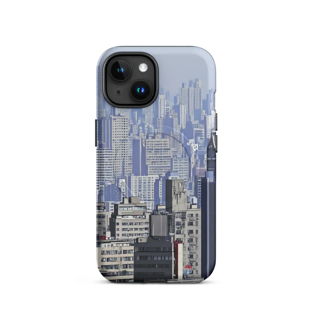 Urban Symphony: A Cityscape in Blues and Grays