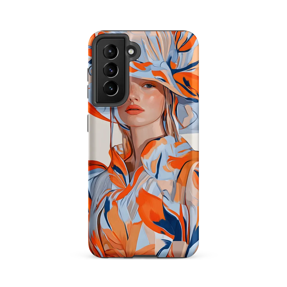 Striated Hat — Study in Orange and Blue
